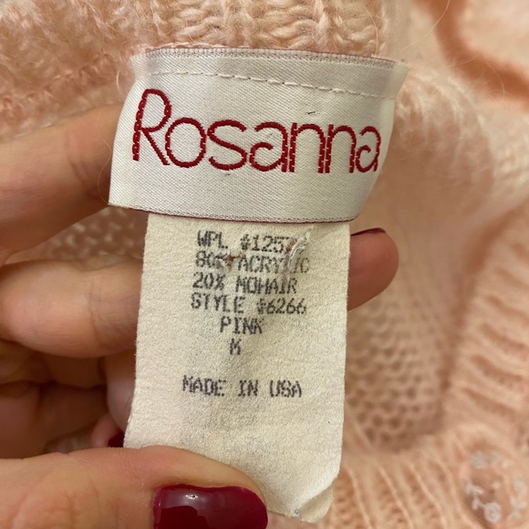 Vintage Light Pink Mohair Cardigan, Romantic Soft Pink Cardigan, Pink Cardigan - Picture 3 of 4